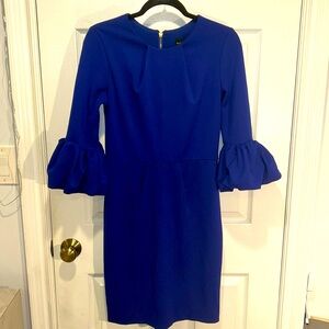 Betsy & Adam blue back zip dress